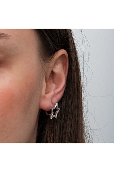 Skygo Gümüş Yıldız Kadın Küpe