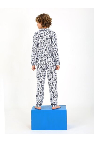 vitmo Long Sleeve Cotton Pajama Set for Boy - Arma