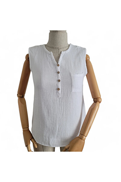Hedea White Olive Wind Blouse