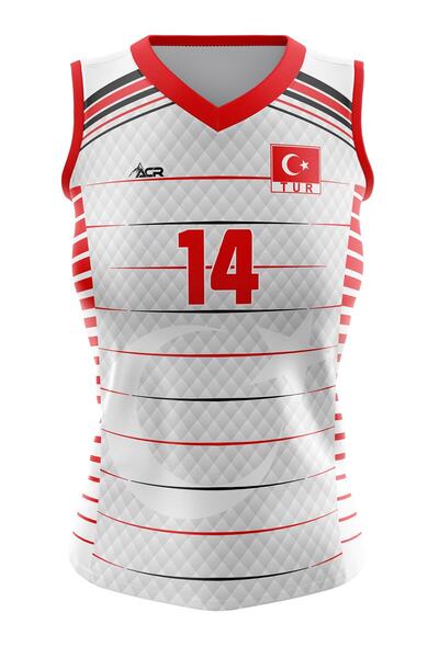 ACR Giyim Tekstil Forma Baskı Voleybol Forması Sultan Model-kişiye Özel Isim Ve Numara Yazılabilir, Dijital Baskı Tasarım Tek Üst