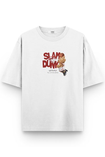 Overoz Tricou de baschet Teddy Bear, vopsea inel imprimată Dunk Slam Dunk