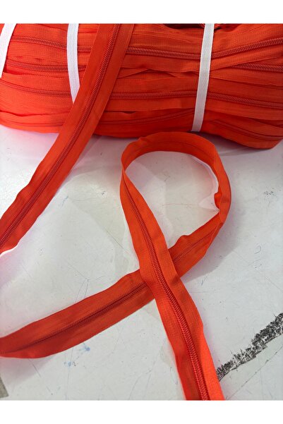 ALOTUHAFİYE Metrelik fermuar turuncu 10 metre