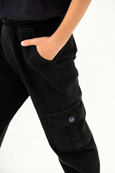 DAZZLEDKİDS Lastikli Bel ve Paça Cepli Kargo Erkek Çocuk Pantolon