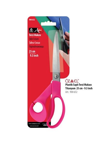 ÖZ-EL AŞ Pink Titanium Tailor Scissors - 25 cm 9.5 Inch 900 652