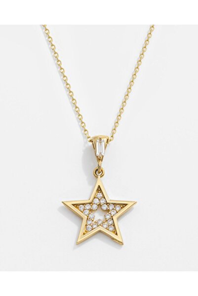 MEKS JEWELS 14 Ayar Altın Yıldız Kolye