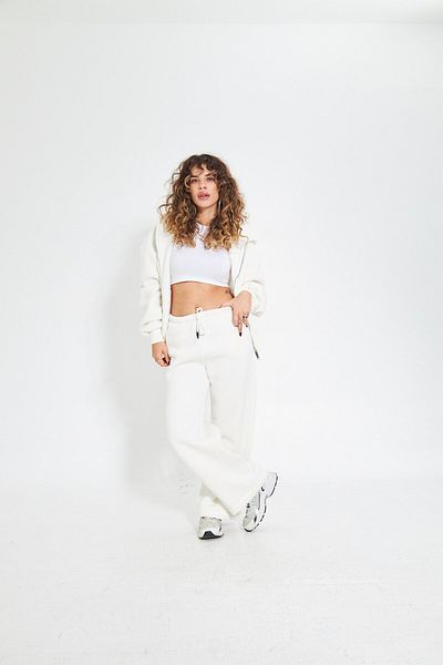 GIA - ART Fleece Oversize Cut Hooded Cream Tracksuit Set