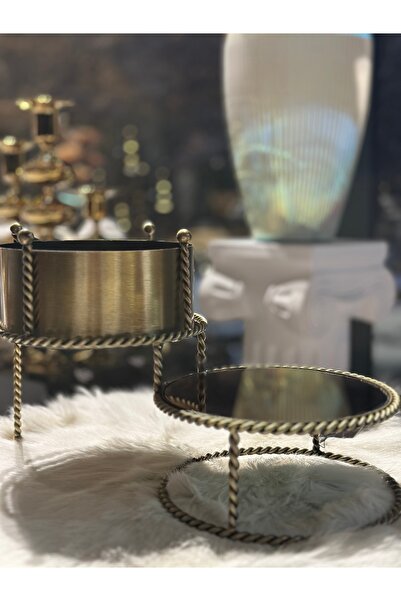 OBJE 25 X 22 CM ORTA BOY GOLD ALIM.GEYIKLI ŞAMDAN