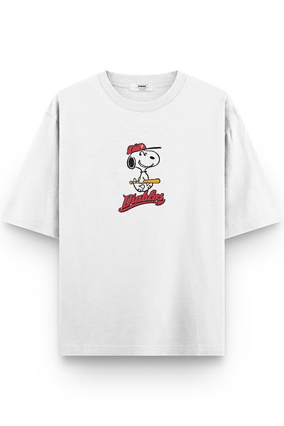 Overoz Μπλουζάκι Diablos Snoopy Baseball με στάμπα Semi Oversize 1152