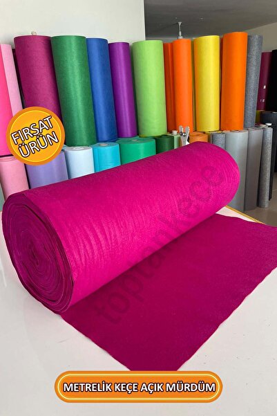 garaccu Metrelik İnce Yumuşak Keçe Kumaş 1 mm Açık Mürdüm - 1 Metre (100 cm x...