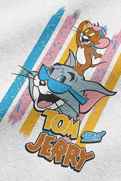 Overoz με τύπωμα Ημι-oversized Λευκό μπλουζάκι 1158