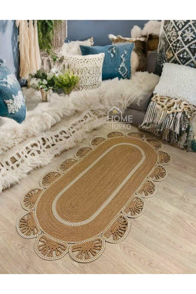 HomeTurko Moderin Hasır, Jüt Desenli, Naturel - Jüt Dekoratif Kilim, Paspas, ...