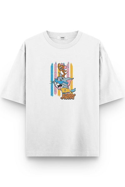 Overoz Μπλουζάκι με στάμπα Tom And Jerry Semi Oversize 1158