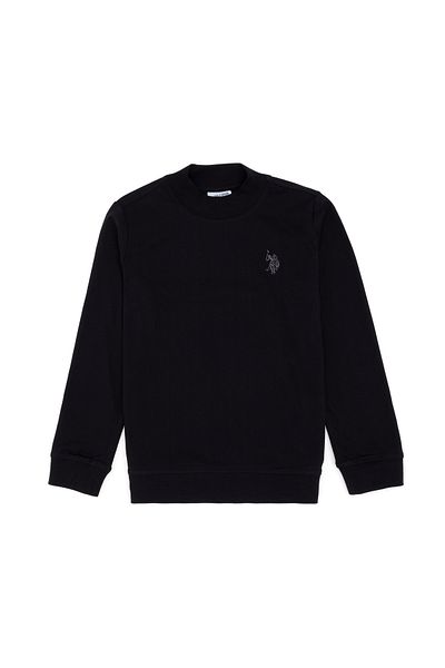 U.S. Polo Assn. Черен суичър с кръгло деколте за момче 50297435-vr046