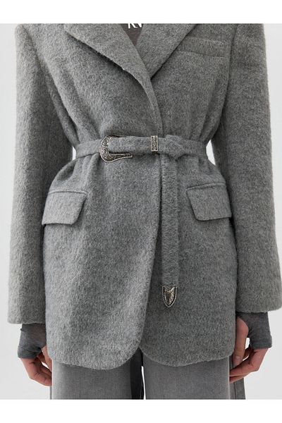 Nocturne Double Breasted Jacket with Belt Detail