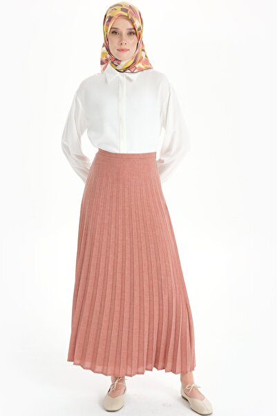 Tuğba Plisoley Etek - Somon