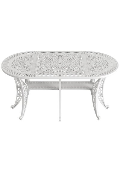 Sweet Home Masa Sandalye Ferforje görünümlü Istanbul Oval Masa Balkon, Bahçe ...