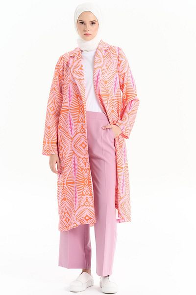 Tuğba Powder Color Culotte Trousers with Elastic Waist