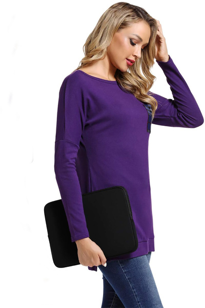 Luvenis Черна чанта за таблет, съвместима с Samsung, Apple, Lenovo и Huawei, с размери 8,7-9 инча