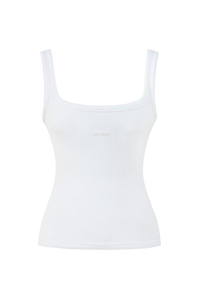 Nocturne Print Detailed Strappy Crop Top