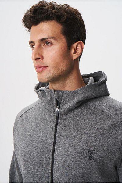 Arma Men's Slim Fit - Waterproof Scuba Fabric Full Zip Hooded Sweat