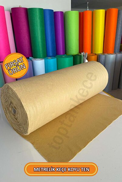 garaccu Metrelik Ince Yumuşak Keçe Kumaş 1 Mm Koyu Ten Rengi - 1 Metre (100X1...