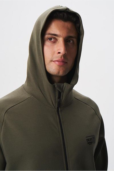 Arma Men's Slim Fit - Waterproof Scuba Fabric Full Zip Hooded Sweat