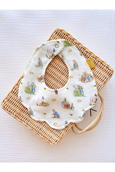 Little Dude Organik Pamuk Çift Katlı Alezli Müslin Önlük