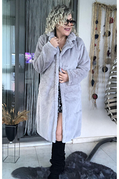 Dila Butik Tek Düğmeli Tavşan Kaban