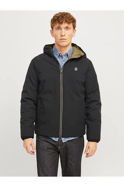 Jack & Jones Jprblubrook Ln - Двулицево ватирано палто с качулка, двустранно яке