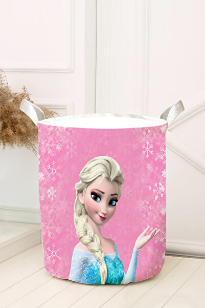 dekomingo COȘ DE JUCĂRII CAMERĂ BEBEȘI ȘI COPII ELSA PĂSTĂ DE ZĂPADĂ ROZ