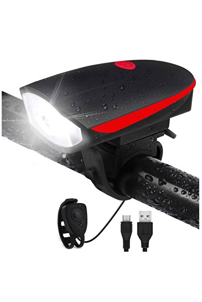 Asroya Bisiklet Korna Işık 3 Mod 140 Desibel 250 Lümen 1200Mah Bisiklet Işığı...