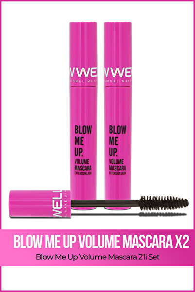 New Well 2x Blow Me Up Volume Mascara 8 ML İkili Set