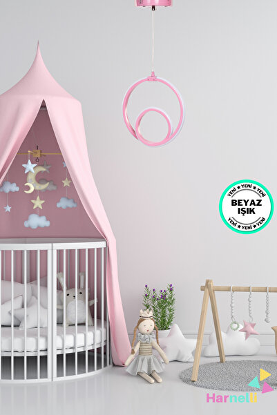 Harnelli Çocuk odası Hol Antre Oturma Odası Beyaz Işık Tekli Ledli Avize