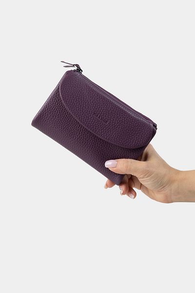 Grande 2813 Model Medium Size Genuine Leather Women's Wallet - Flother Plum