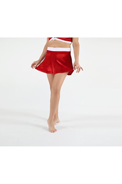 NSMLİFE Жіноча червона новорічна оксамитова спідниця КІЛО