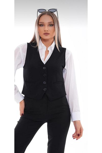 DOĞRUPARK TEKSTİL Women's Button Closure Vest