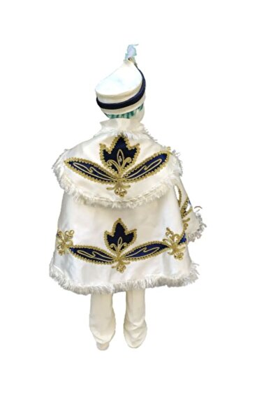 DENBU TEKSTİL Sünnet Kıyafeti Çift Kat Krem Renk 1-12 Yaş Hünkar Model