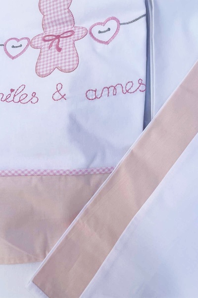 İpekçe Home Pure Baby 100% Cotton Boxed 3 Piece Embroidered Baby Duvet Cover Set