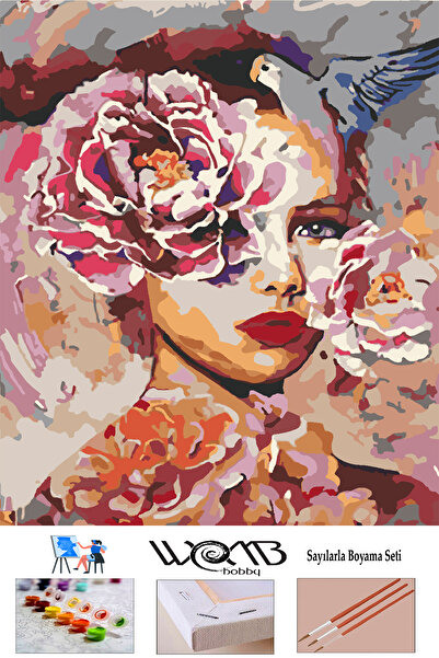 wombhobby Kadının Doğası Sayılarla Boyama Seti 50x65 Cm Çerçeveli (Kasnağa ) ...