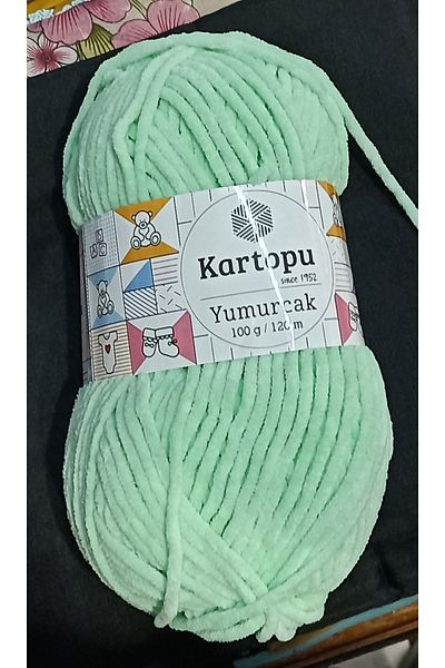 Kartopu 5 Pieces Yumurcak Velvet Ip No 507 Mint