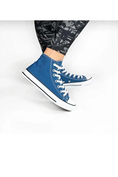 homiro Bağcıklı Unisex Uzun Keten Ayakkabı-Mavi