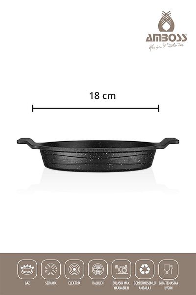 Amboss 9 Pieces Siesta Stainless Steel Storage Container Sahan Set & Crepe Pan