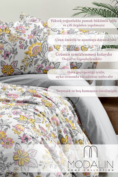 MODALİN Flora Single Bedding Set