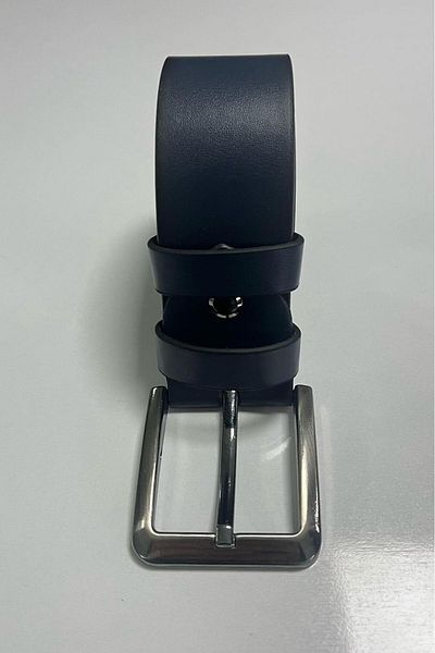 Madmext Ανδρική ζώνη από συνθετικό δέρμα απλή Navy Blue 6872