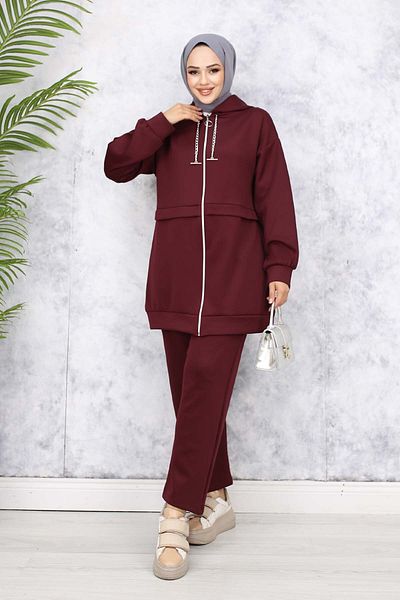 benguen Claret Red Scuba Set - Chain Detail 4566