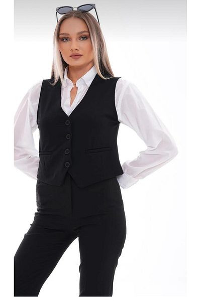 DOĞRUPARK TEKSTİL Women's Button Closure Vest