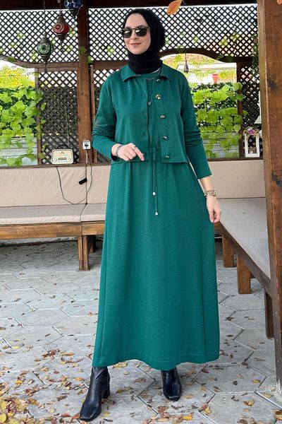 Rabia Şamlı Πλεκτό φόρεμα Emerald Hazal