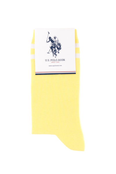 U.S. Polo Assn. Kadın Beyaz Sarı 2'li Soket Çorap 50298999-VR013
