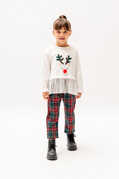 Eray Kids Novogodišnji koncept Jelen Detaljan Devojčina Bela Gornji i donji deo