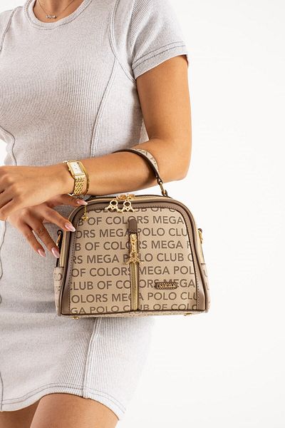 Paul Brand Women's 4 Compartment Long Strap Hand and Shoulder Bag Crossbody Bag Mink Brown Pbm644